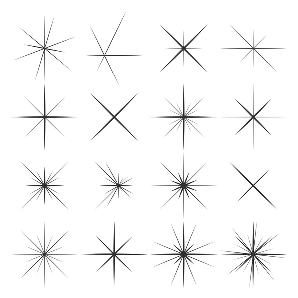 Set of sparkles star — Stock Vector