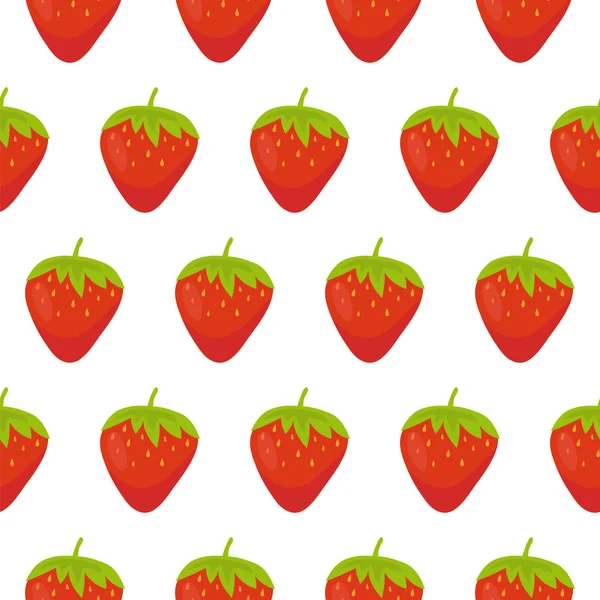 Fraises motif sans couture — Image vectorielle