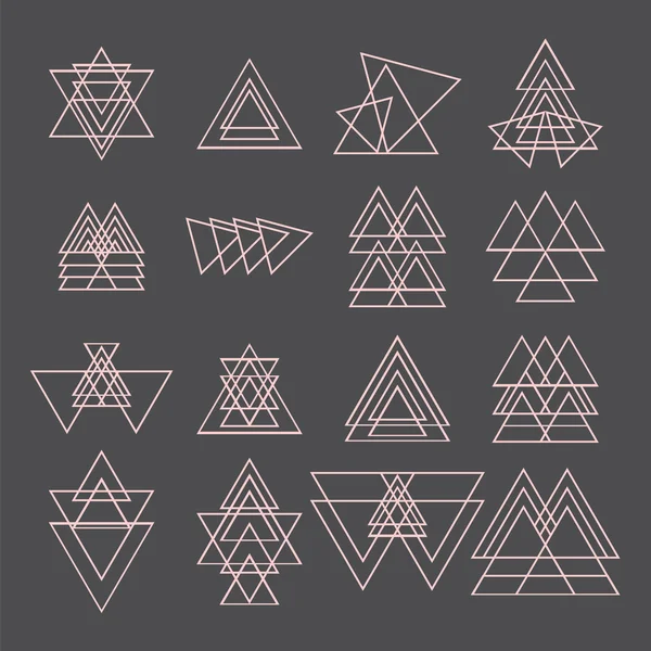 Conjunto de formas geométricas de moda. Iconos geométricos Ilustración De Stock