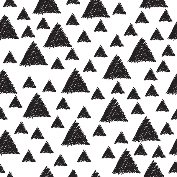Seamless pattern with hand drawn triangles. Seamless pattern can — 图库矢量图片