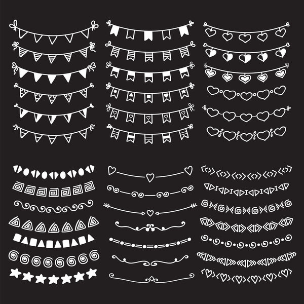 Рисунок каракули разделяет границы. Векторная граница
