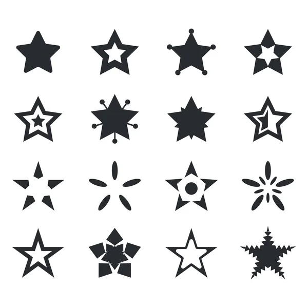 Vector set of star icons — Stock Vector