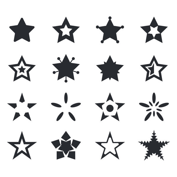 Vector set of star icons