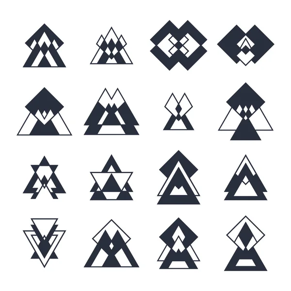 Collection of geometric shapes. Trendy design elements — Stock vektor