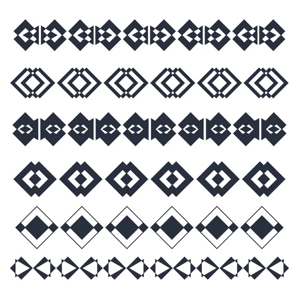 Línea vectorial elementos de diseño de bordes. Elementos geométricos abstractos — Archivo Imágenes Vectoriales