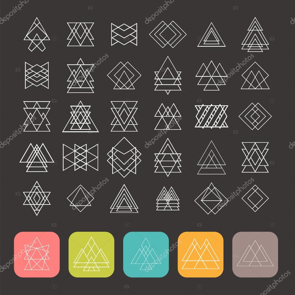 Premium Vector  Trendy retro group of icons symbols and shapes in