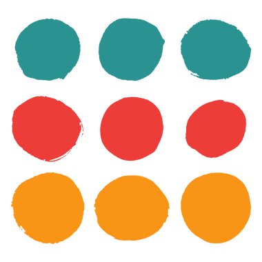 Colorful round stains. Circle shape design elements