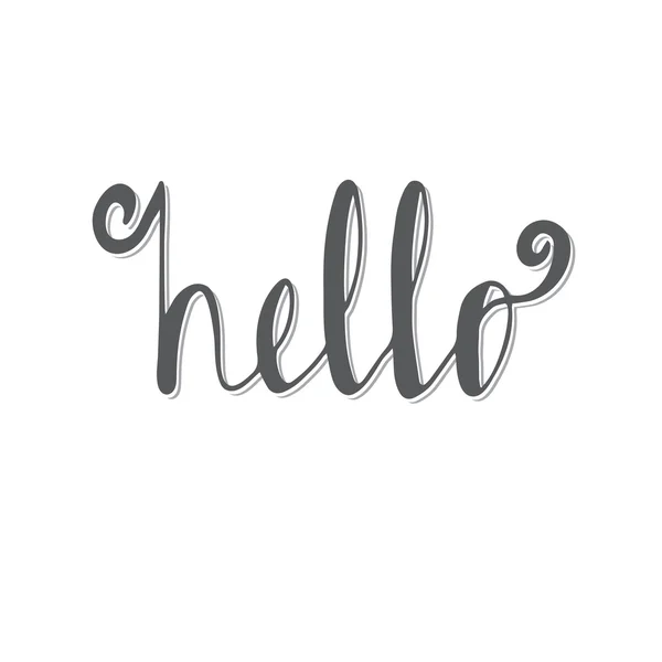 Hello. Hand lettering. Calligraphy — Stockový vektor