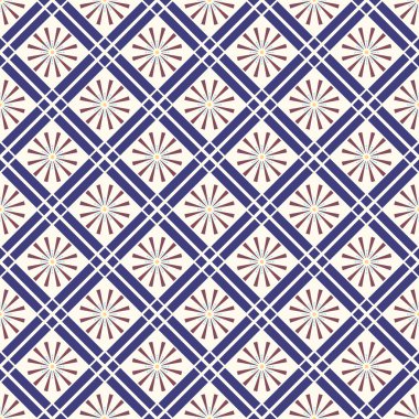 Seamless modeli. Soyut kılavuz arka plan. Modern şık doku. Rhombus çinileri ile zarif süsleme yinelenen. Vektör grafik tasarım unsuru.