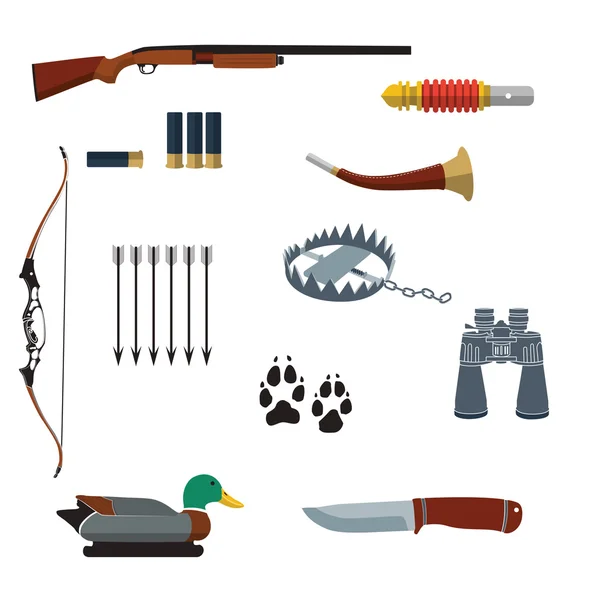 Düz dizayn avlanma ikonu ui renk olarak ayarlandı. Vektör illüstrasyonu.