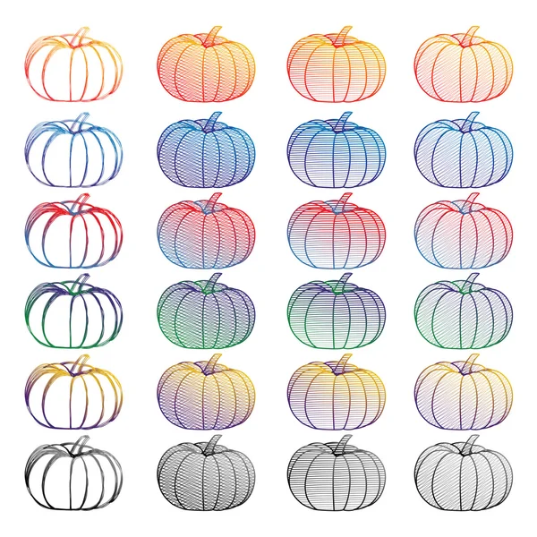 vektör doodle kabak, vector öğesi için tasarım kümesi