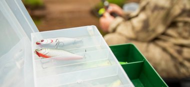 Dönmek için yaz balıkçılığı kavramı. Balık yalpalayıcılarını balık şeklinde yakalamak için vites.