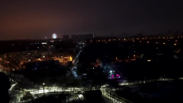 Charkiw Stadtzentrum Drohne Von Links Nach Rechts Blick Vom Botanischen — Stockvideo