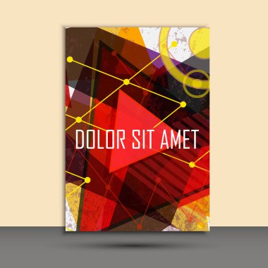 Vektör broşür soyut tasarım şablonu