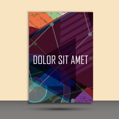 Vektör broşür soyut tasarım şablonu