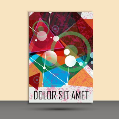 Vektör broşür soyut tasarım şablonu