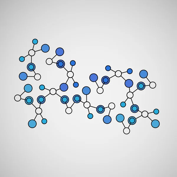 Abstracte geometrische rooster, moleculen op dezelfde keten. Mooie set van moleculaire lattice. Vector compositie voor ontwerp — Stockvector