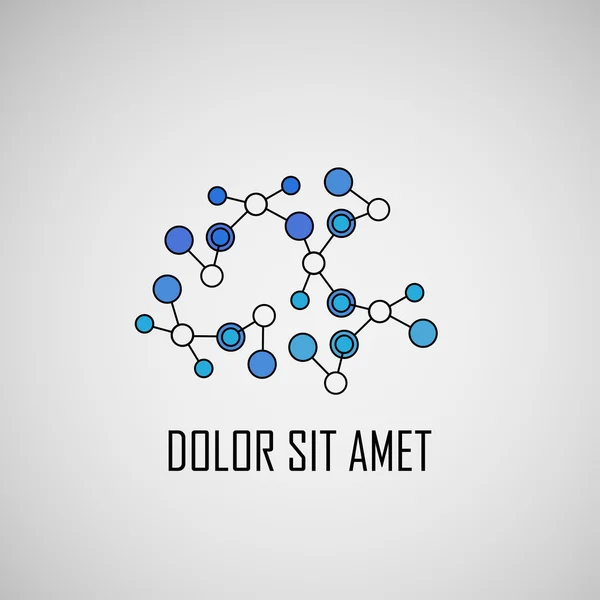 Reticolo geometrico astratto, molecole sulla stessa catena. Bella serie di reticolo molecolare. Composizione vettoriale per il design — Vettoriale Stock