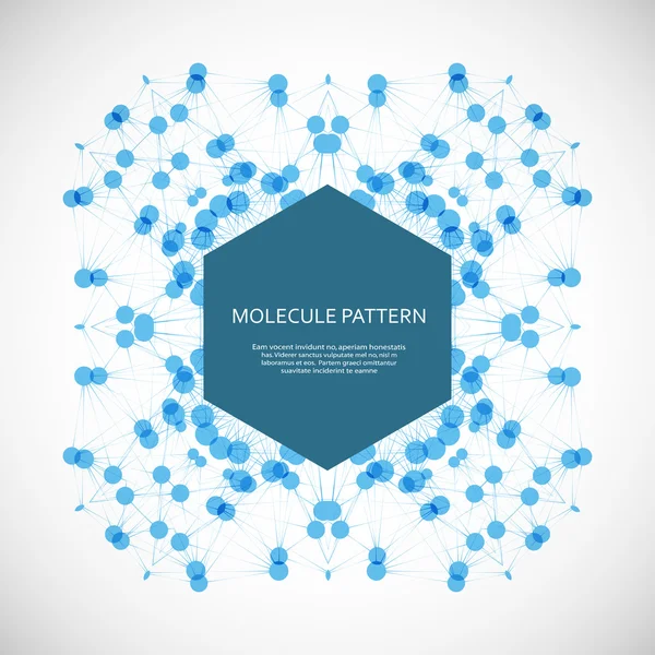 Soyut geometrik kafes, moleküller aynı zincir üzerinde. Moleküler kafes güzel dizi. Vektör kompozisyon tasarımı için