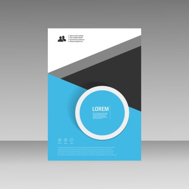 Vektör broşür broşür ve ilan şablon A4 boyutu tasarım, faaliyet raporu, kitap kapak düzeni tasarımı, arka kapak tasarımı