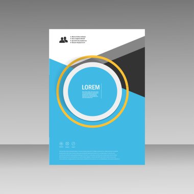 Vektör broşür broşür ve ilan şablon A4 boyutu tasarım, faaliyet raporu, kitap kapak düzeni tasarımı, arka kapak tasarımı