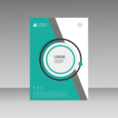 Vektör broşür broşür ve ilan şablon A4 boyutu tasarım, faaliyet raporu, kitap kapak düzeni tasarımı, arka kapak tasarımı