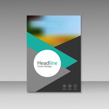 Vektör broşür tasarım düzeni şablonu