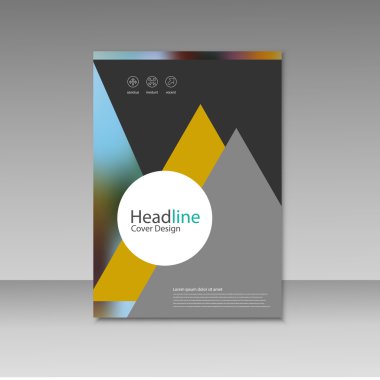 Vektör broşür, dergi, kapak tasarımı, afişi şablonu
