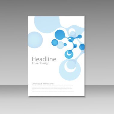 Vektör soyut moleküler yapısı. Tasarım şablonu