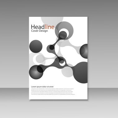 Vektör soyut moleküler yapısı. Tasarım şablonu