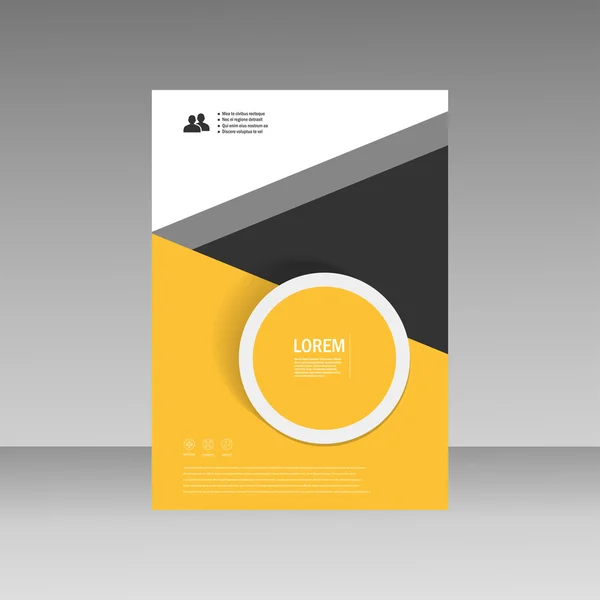 Vector Leaflet Brochure Flyer sjabloonontwerp A4 formaat, jaarverslag, boek cover lay-outontwerp, abstracte cover ontwerp — Stockvector