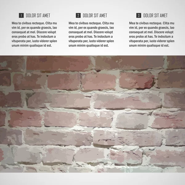 Vector brick wall brochure — Stock Vector