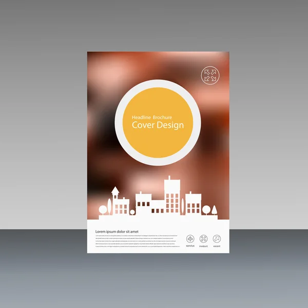 Ontwerpsjabloon brochure stad — Stockvector