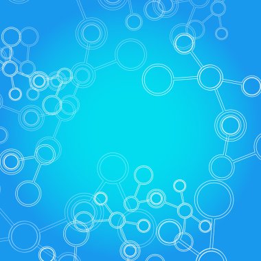 Tasarım kavramı. Vektör molekül arka plan bağlamak