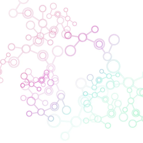 Design conceito de ciência. Antecedentes de moléculas vetoras. Fundo de espaço poligonal abstrato com pontos de conexão e linhas — Vetor de Stock