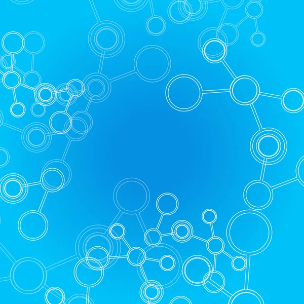 Design science concept. Vector molecule background. Abstract polygonal space background with connecting dots and lines — Stock Vector