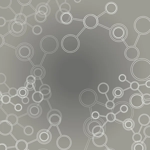 Design science concept. Vector molecule grey background — Stock Vector
