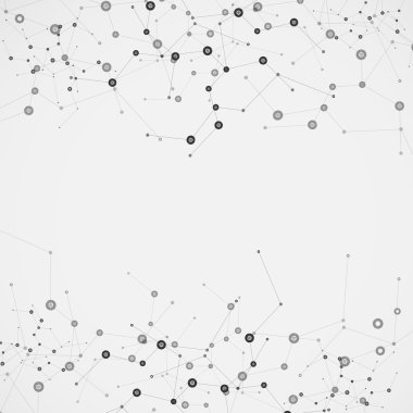 Bilim molekülü tasarımı. Vektör arkaplanı