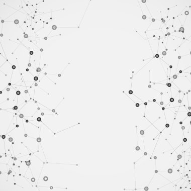 Bilim molekülü tasarımı. Vektör arkaplanı