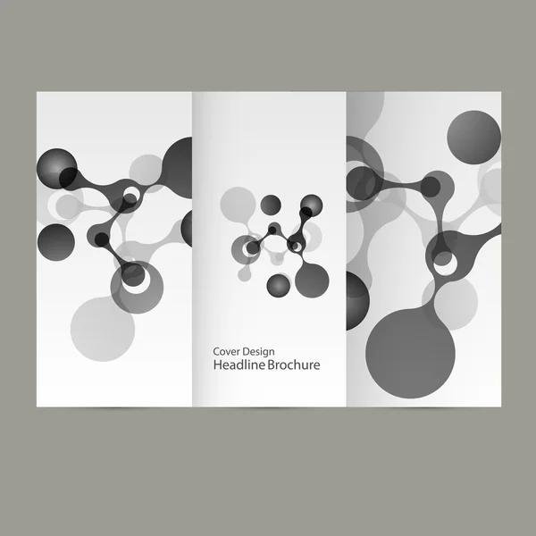 Vektorabstrakte molekulare Struktur. Gestaltung von Cover-Vorlagen — Stockvektor