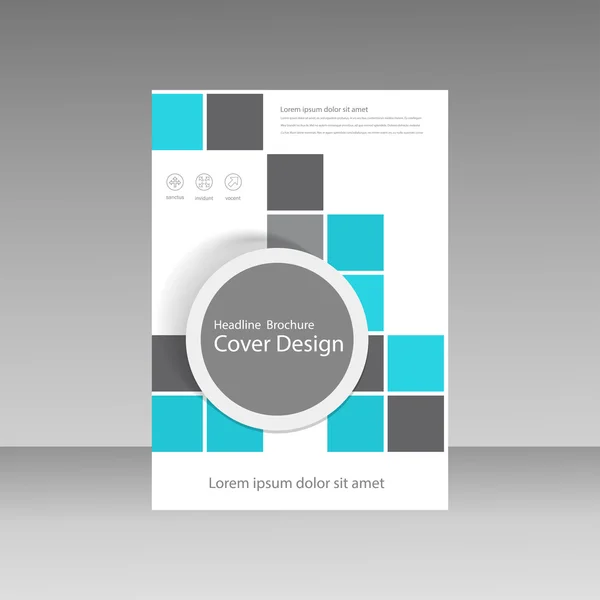 Design de layout de capa de livro, modelos de folheto abstrato com quadrado —  Vetores de Stock