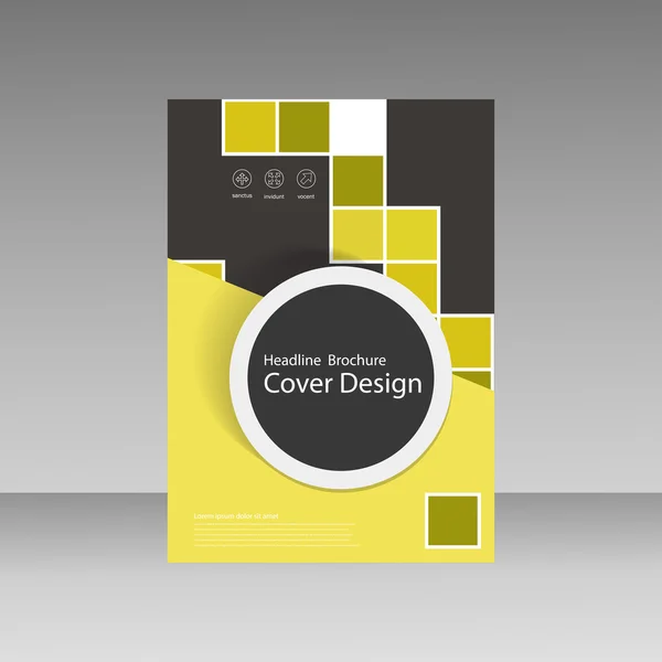 Дизайн обложки книги, Абстрактные шаблоны флаеров с квадратом — стоковый вектор