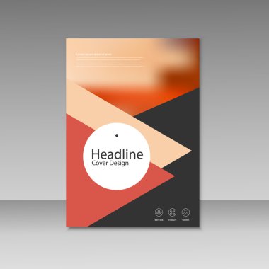 Soyut üçgen broşür tasarımı. Vektör kapak şablonu
