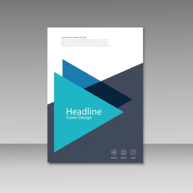 Soyut üçgen broşür tasarımı. Vektör kapak şablonu