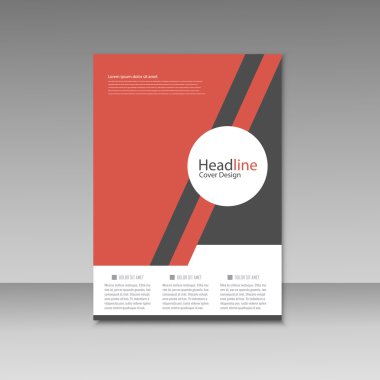 Soyut üçgen çizgi broşür kapağı tasarımı. A4 boyut şablonu