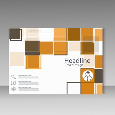 Broşür şablonu tasarlamak kareler