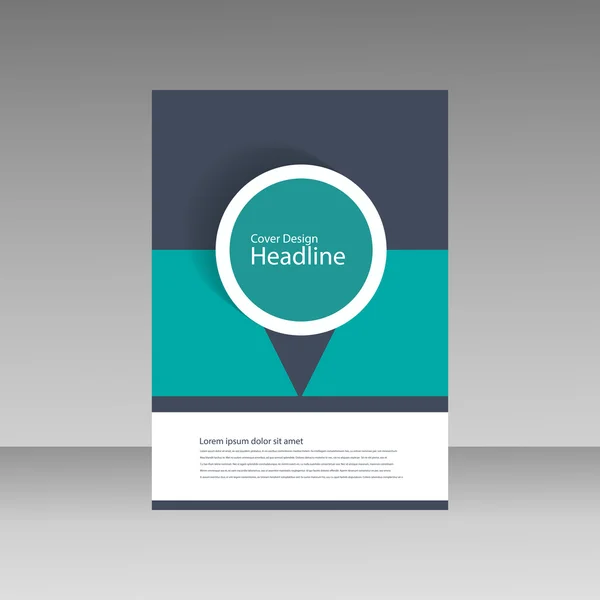 Brochure modèle de couverture de style d'entreprise — Image vectorielle