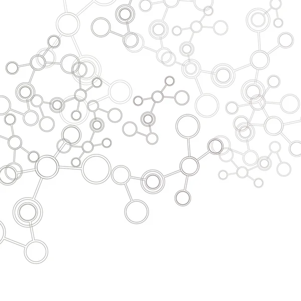Network And Connection Background. Minimal Molecule Background — Stock Vector