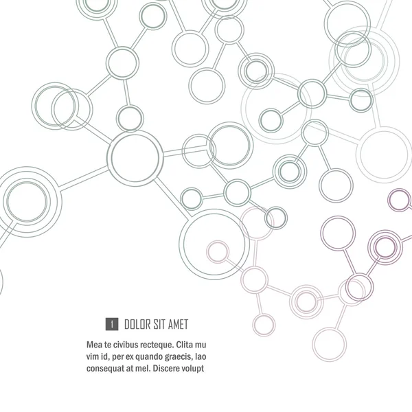 Réseau et contexte de connexion. Minimal Molecule Contexte — Image vectorielle