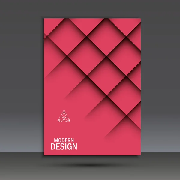 Plantilla de diseño de folleto vectorial moderno con línea abstracta — Archivo Imágenes Vectoriales